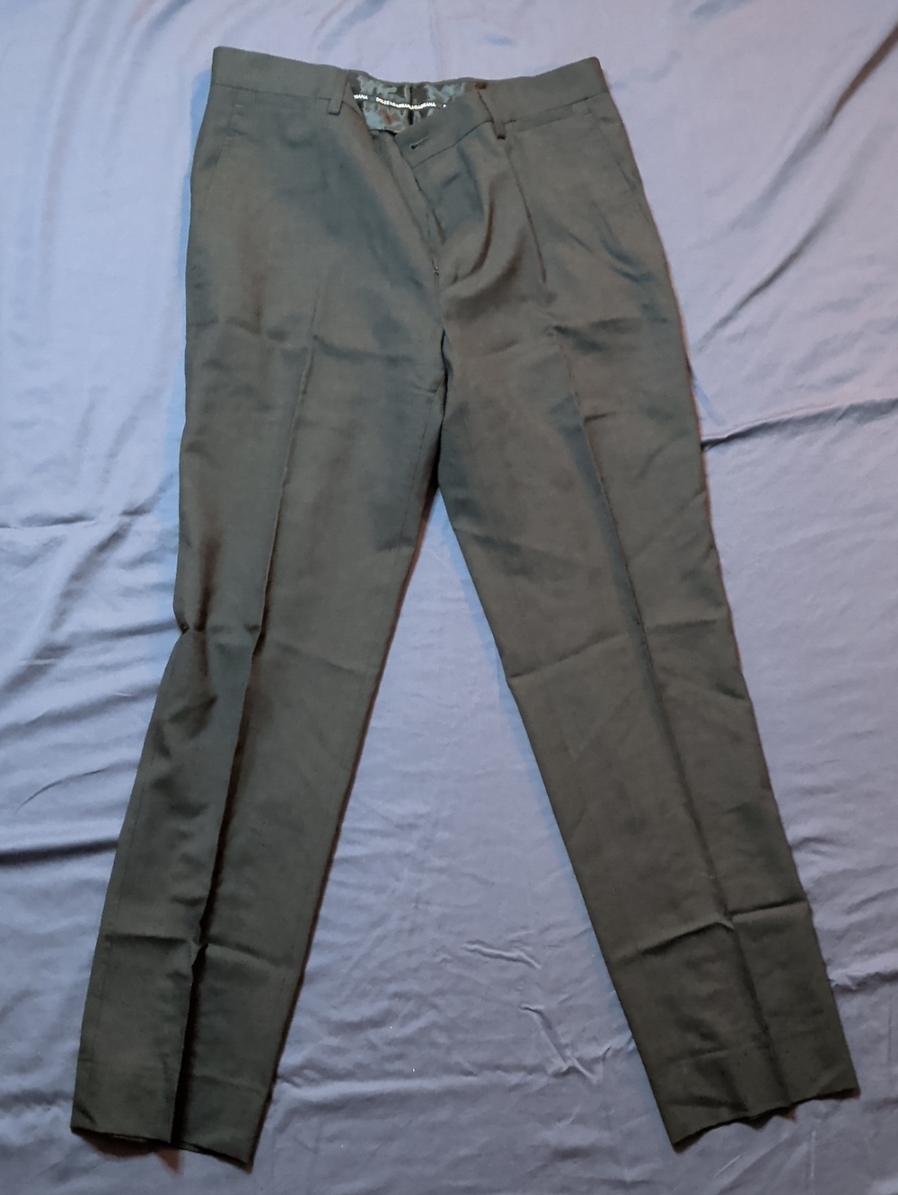 Dolce & Gabbana Men's Classic Dress Pants in Dark Gray